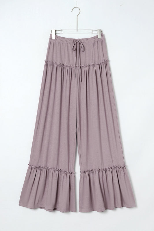 Wide Leg Purple/Grey Pant - SALE