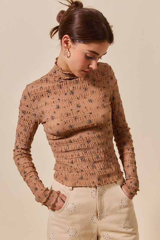 Fae Textured Floral Top