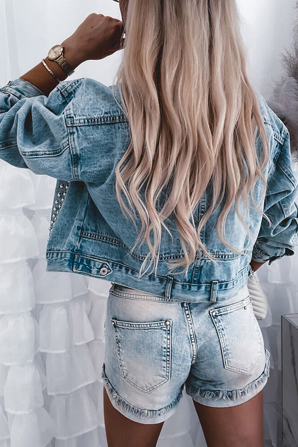 Studded Denim Jacket - sale