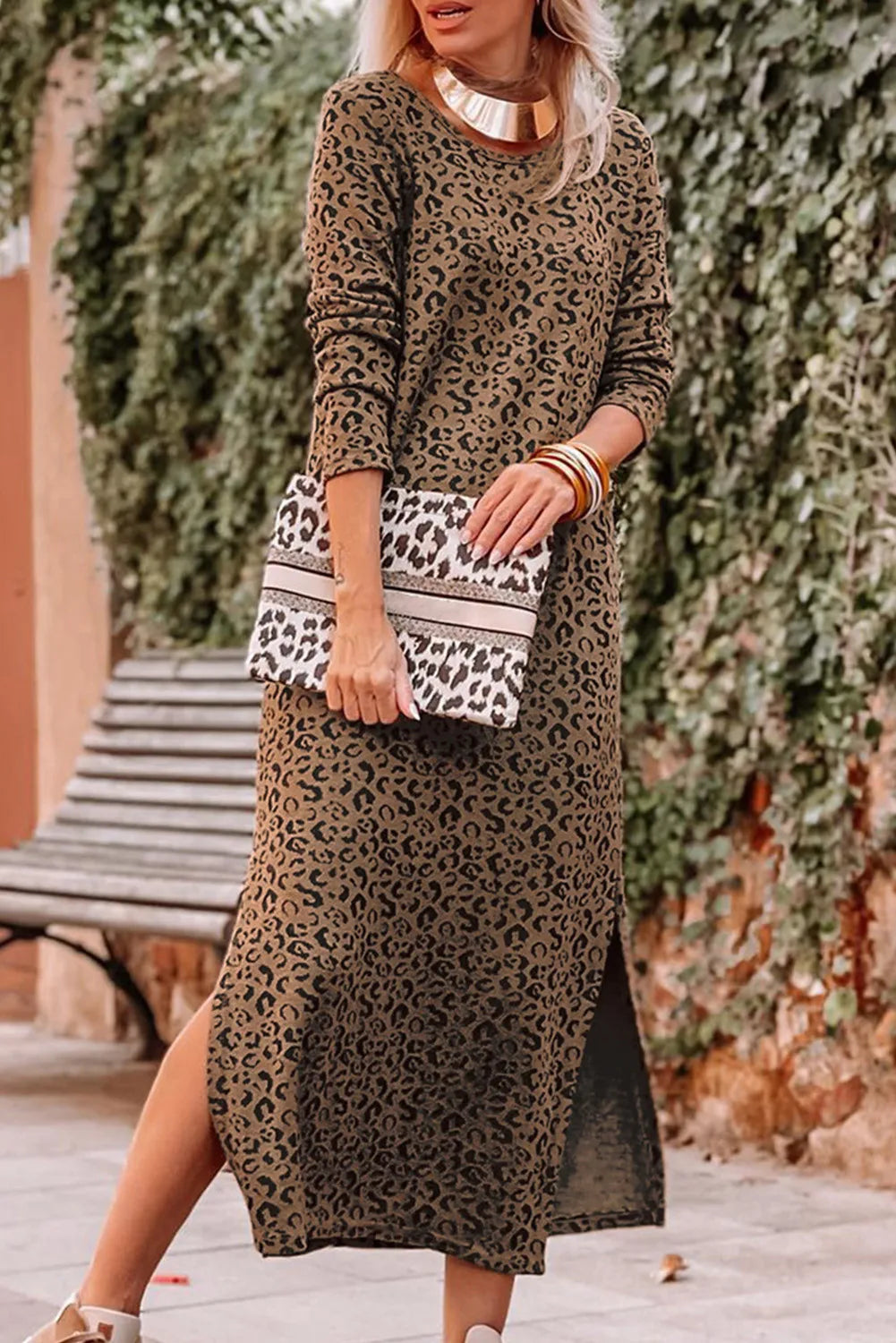 Leopard Midi Dress - sale
