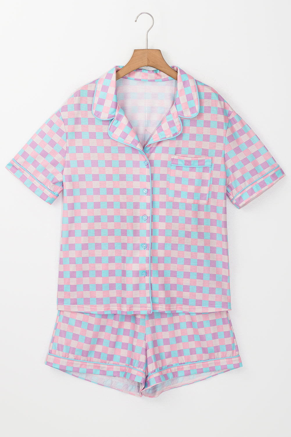 Purple Plaid PJ SET