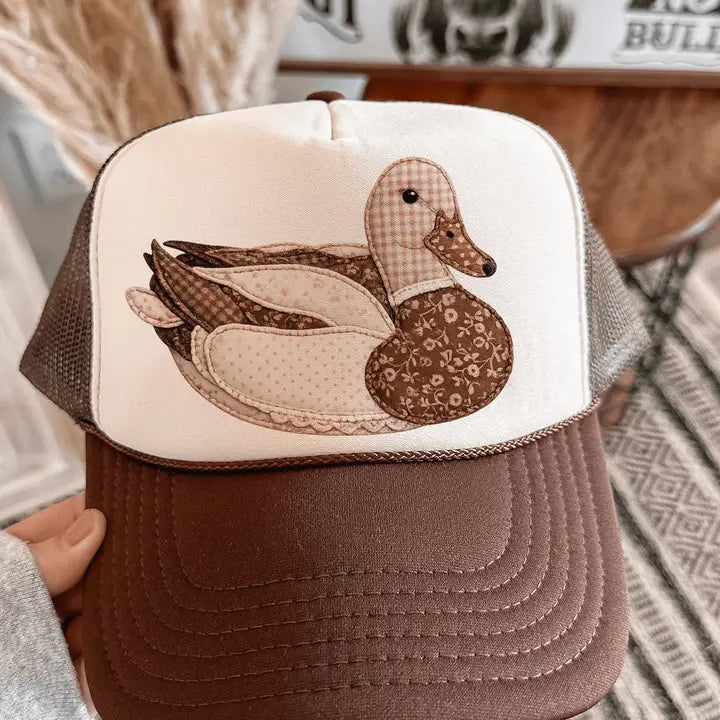 Brown Mallard Patchwork Hat