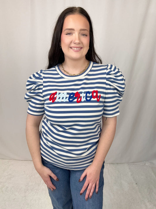 Cursive America Top - SALE