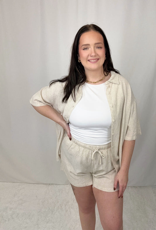 Becky Beige Linen SET - SALE