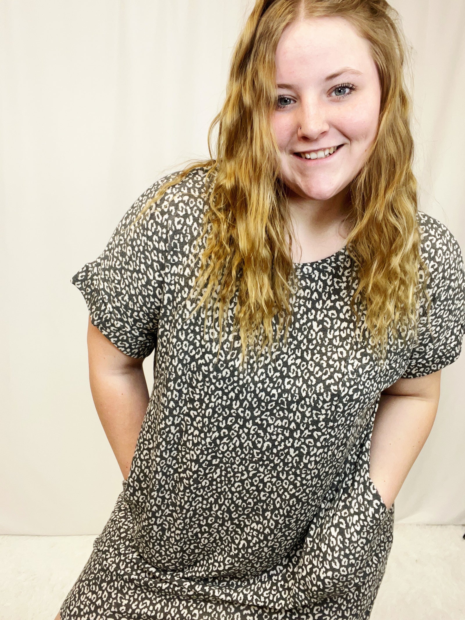 Animal Print Tee Dress