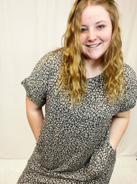 Animal Print Tee Dress