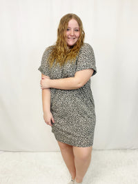Animal Print Tee Dress
