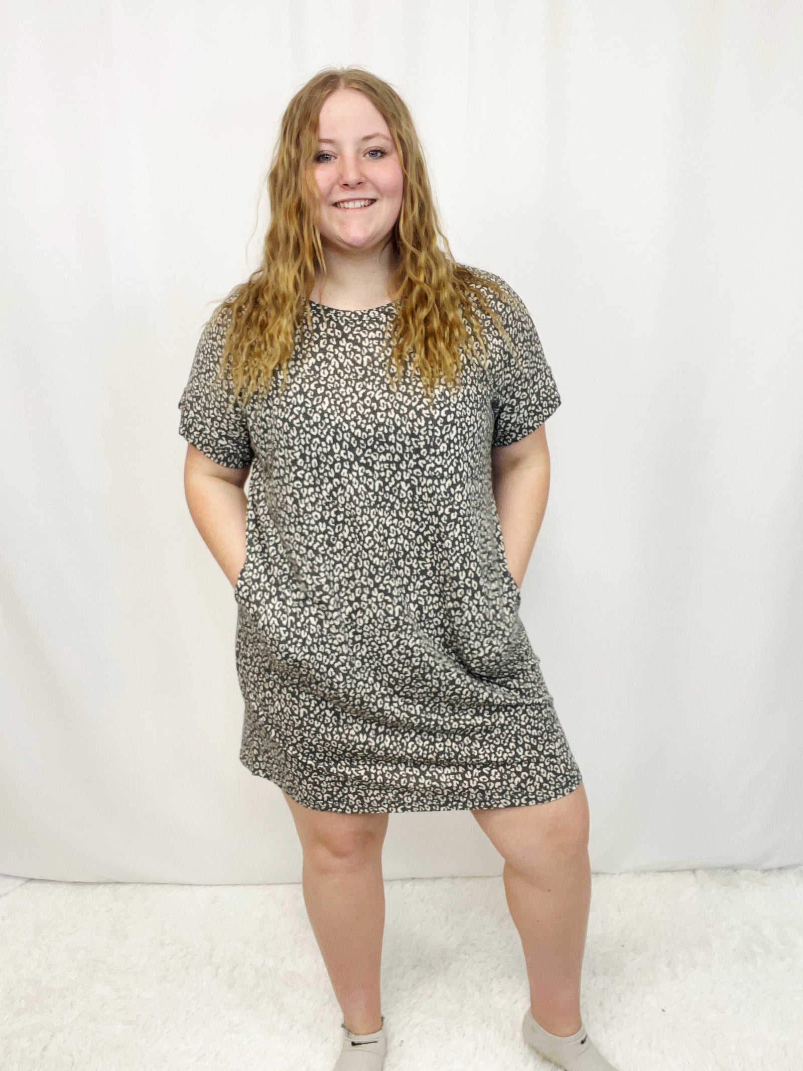 Animal Print Tee Dress