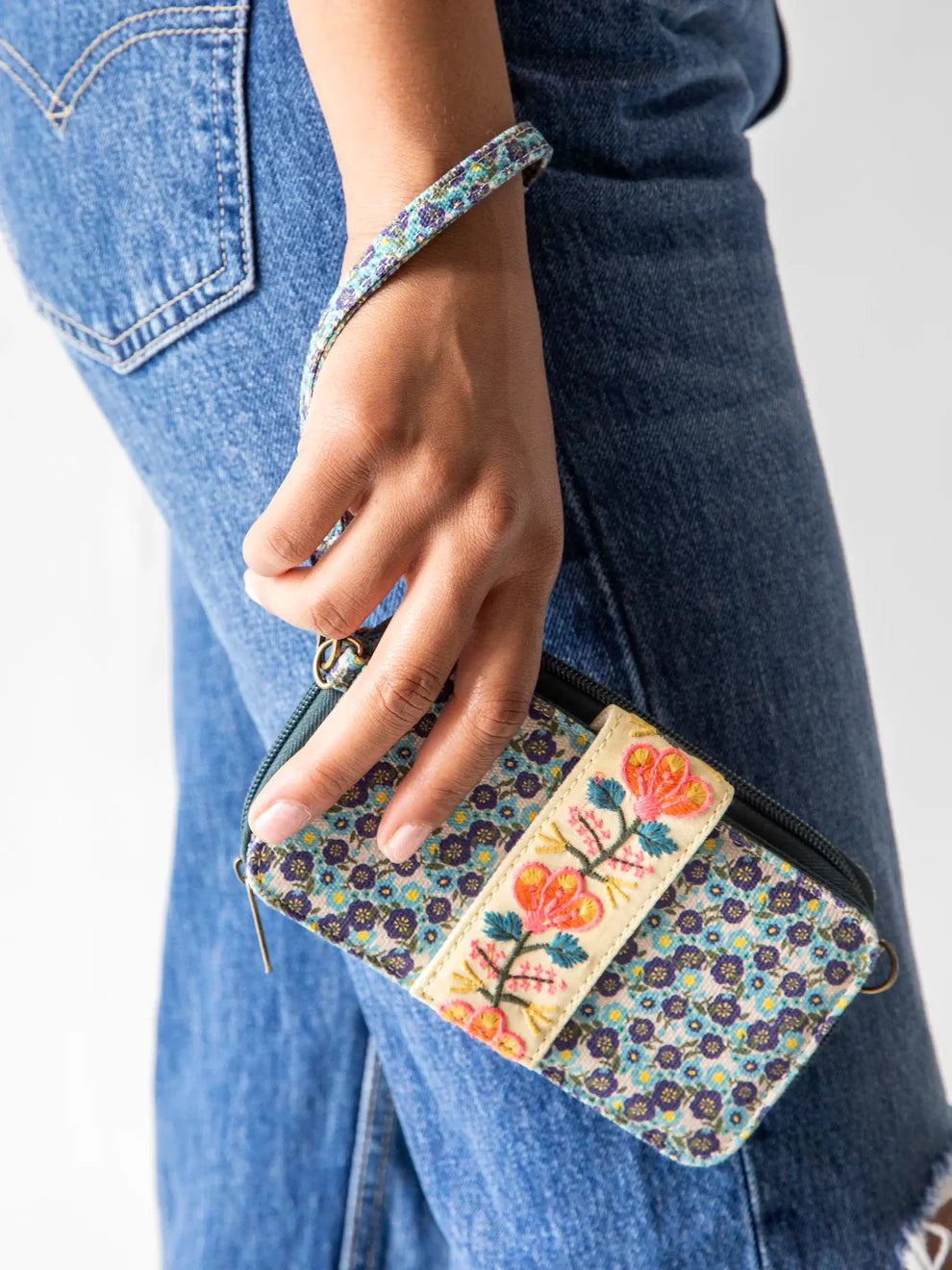 Blue Ditsy Floral Wallet