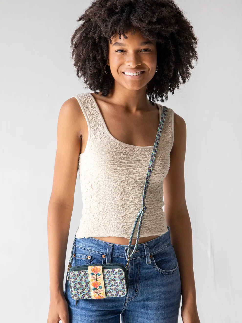 Blue Ditsy Floral Wallet