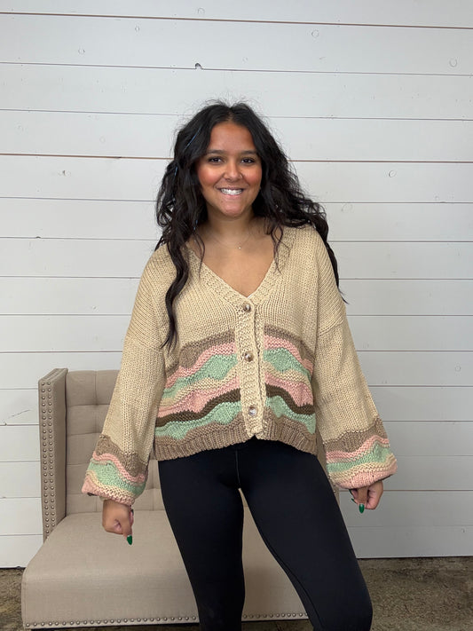 Taupe Sweater Cardigan