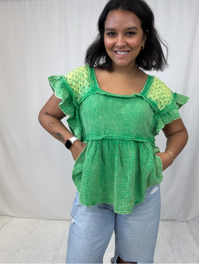 Jess Gauze Lace Top