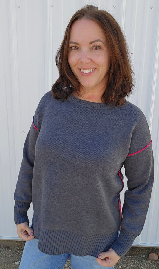 Saylor Charcoal Sweater