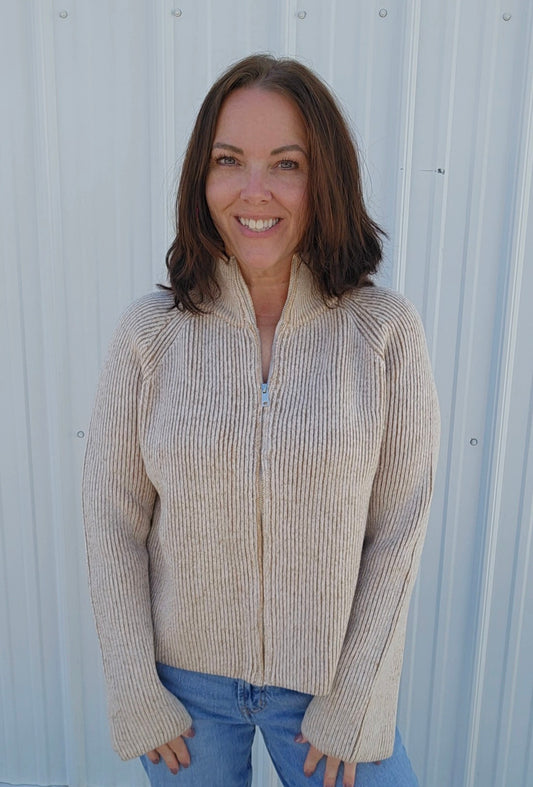 Zella Zipper Cardigan