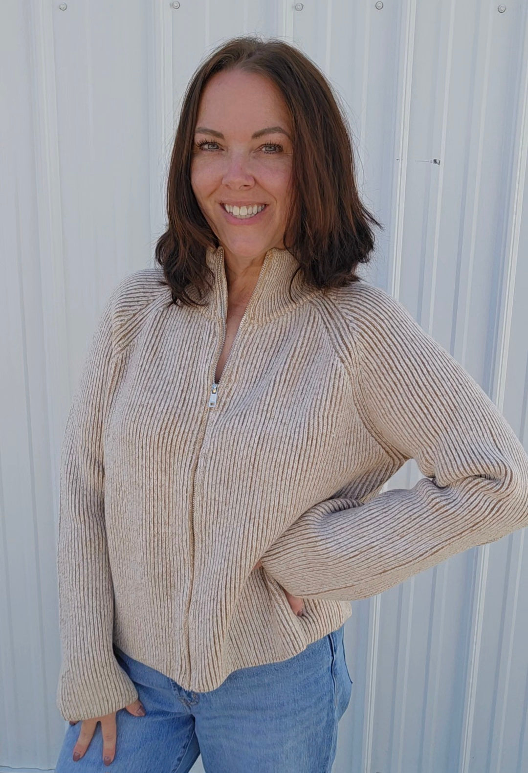 Zella Zipper Cardigan