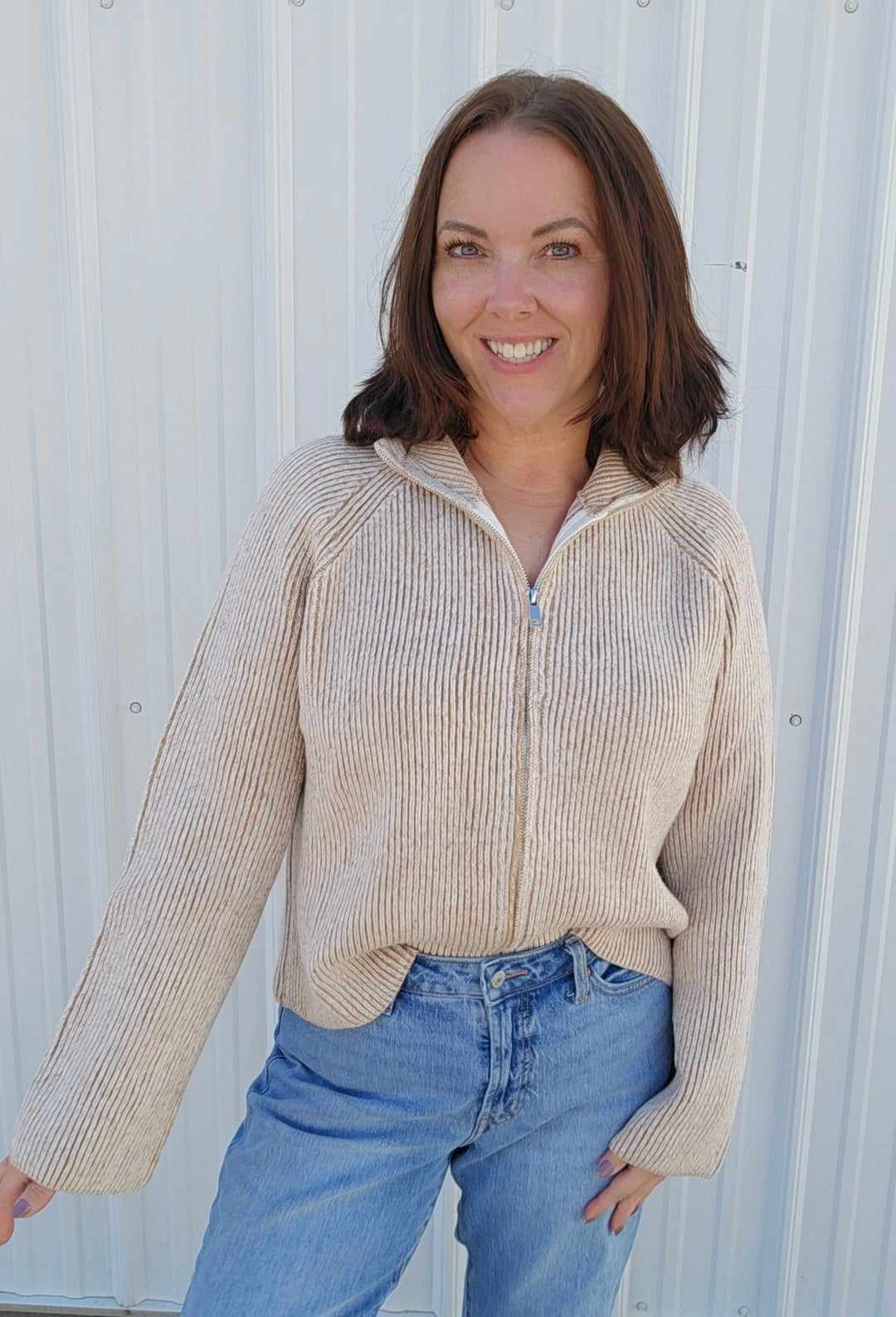 Zella Zipper Cardigan