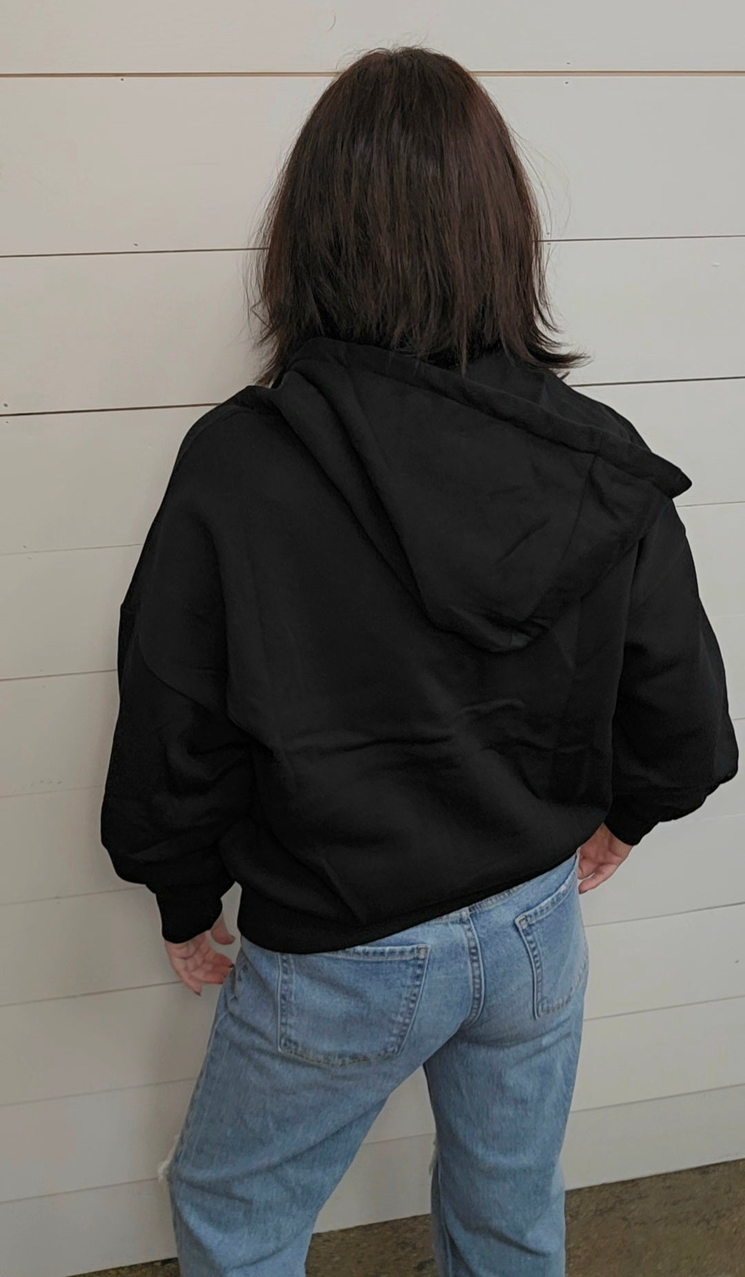 Fleece Black Zip Up Jacket