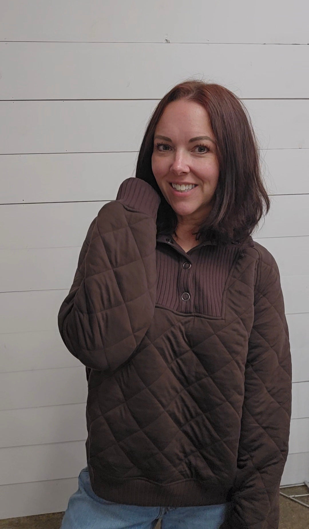 Espresso Quilt Pullover