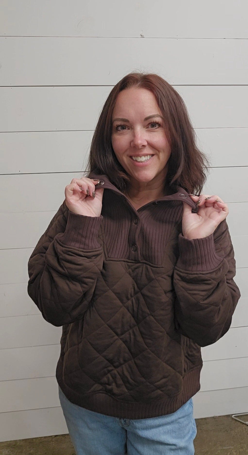 Espresso Quilt Pullover