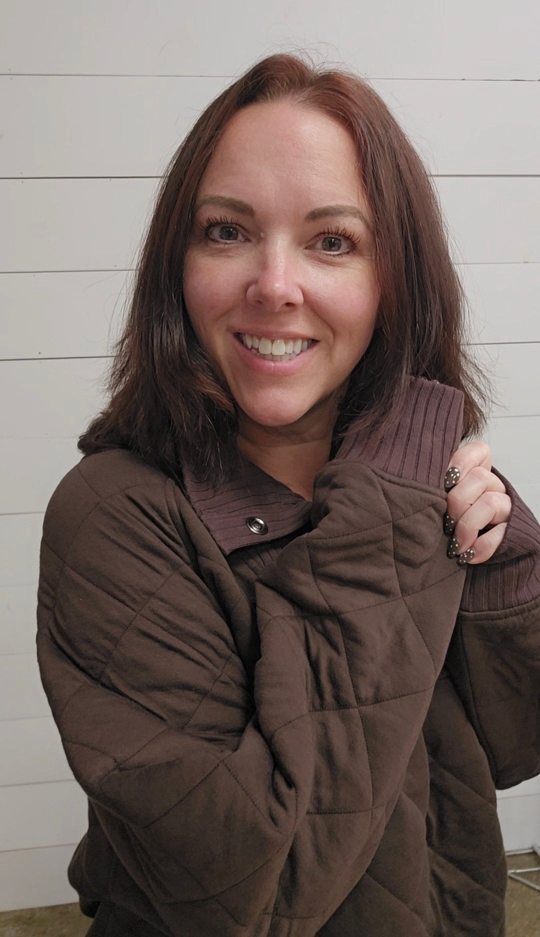 Espresso Quilt Pullover