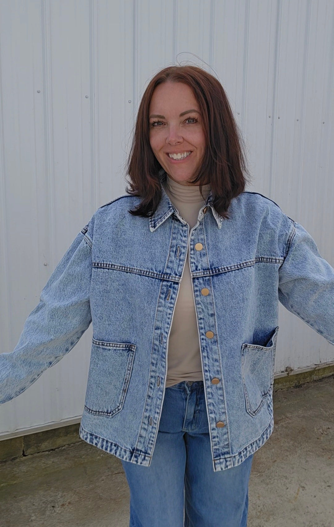 Square Pocket Denim Jacket