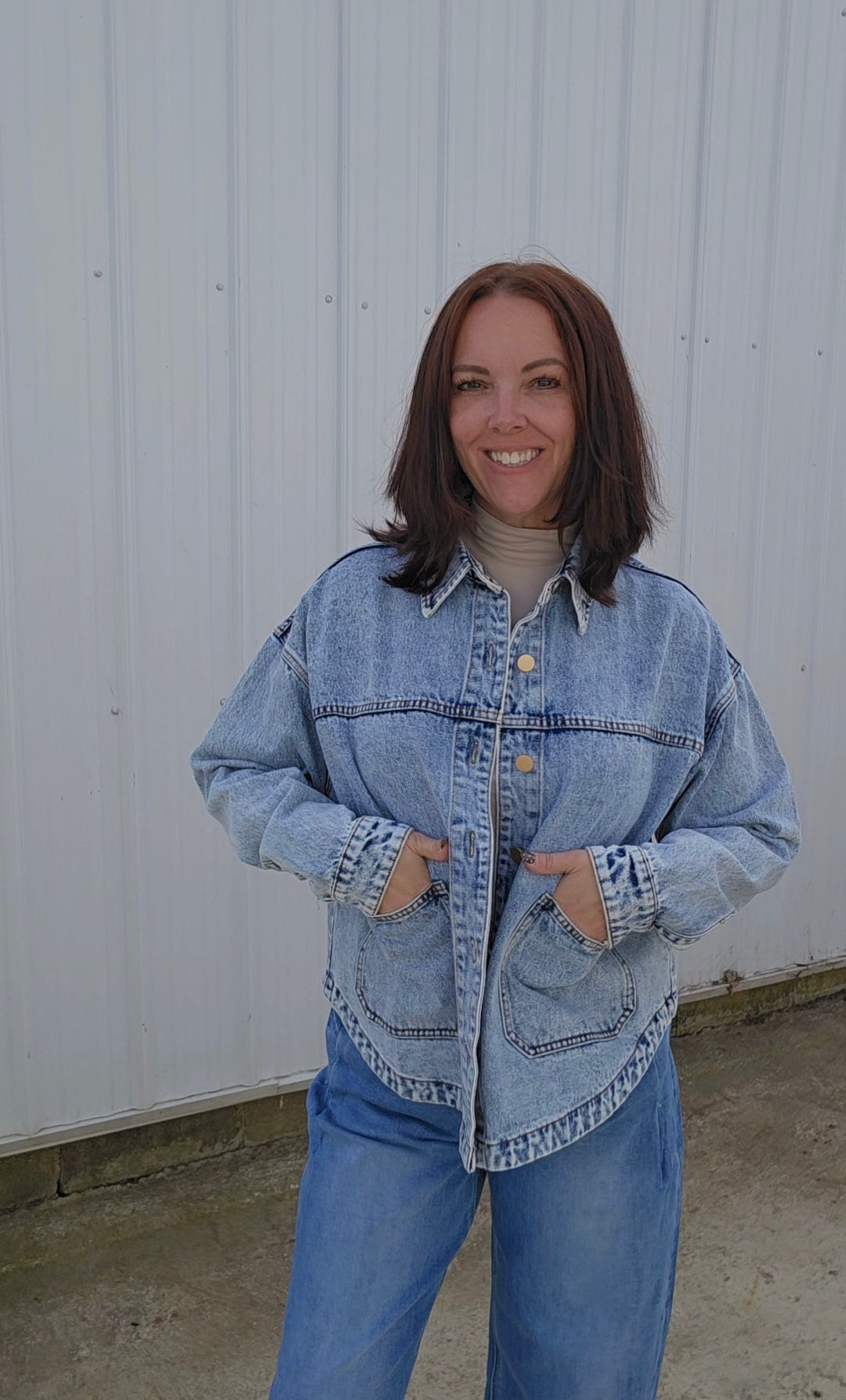 Square Pocket Denim Jacket
