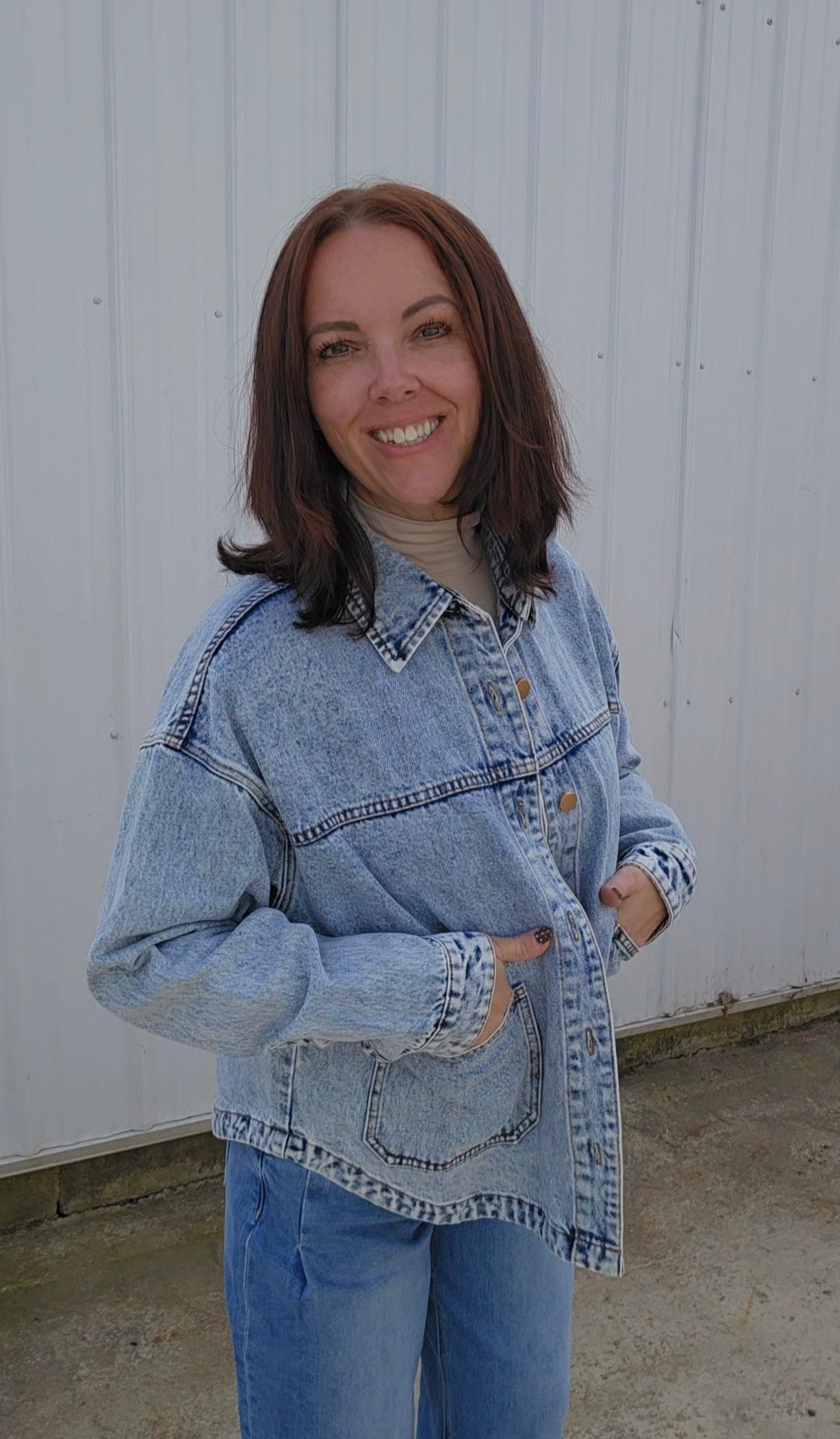 Square Pocket Denim Jacket