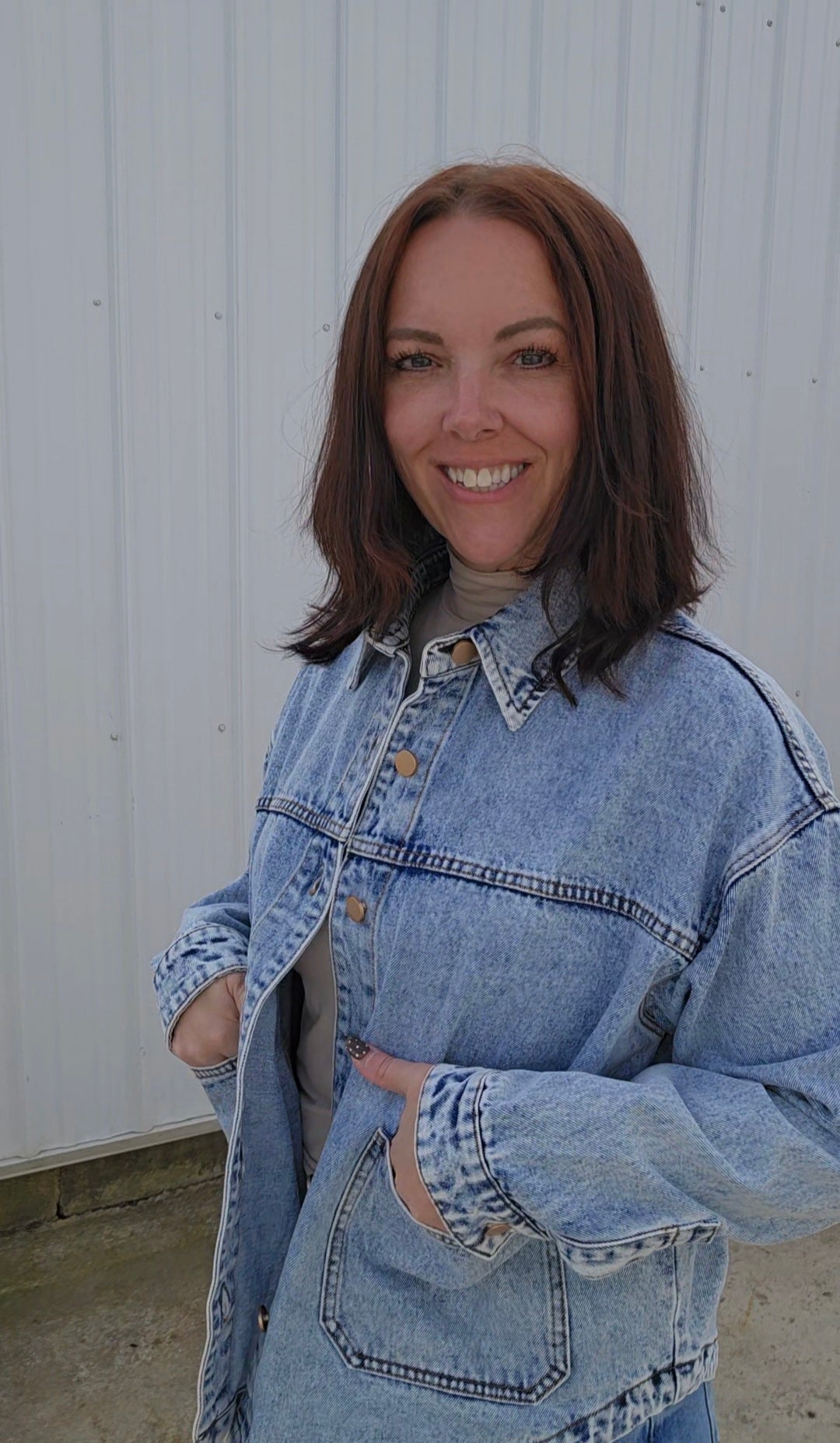 Square Pocket Denim Jacket
