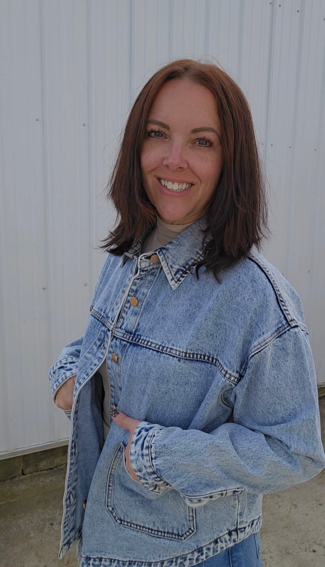 Square Pocket Denim Jacket