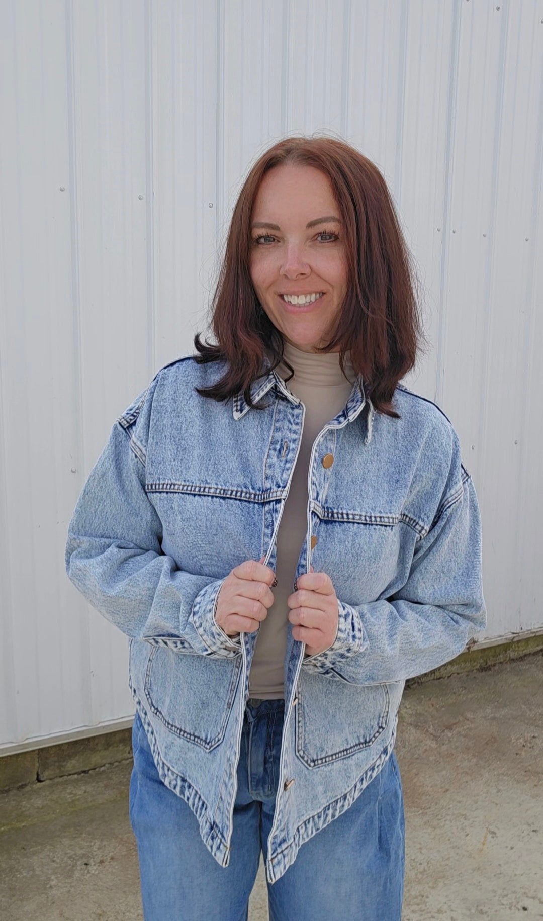 Square Pocket Denim Jacket