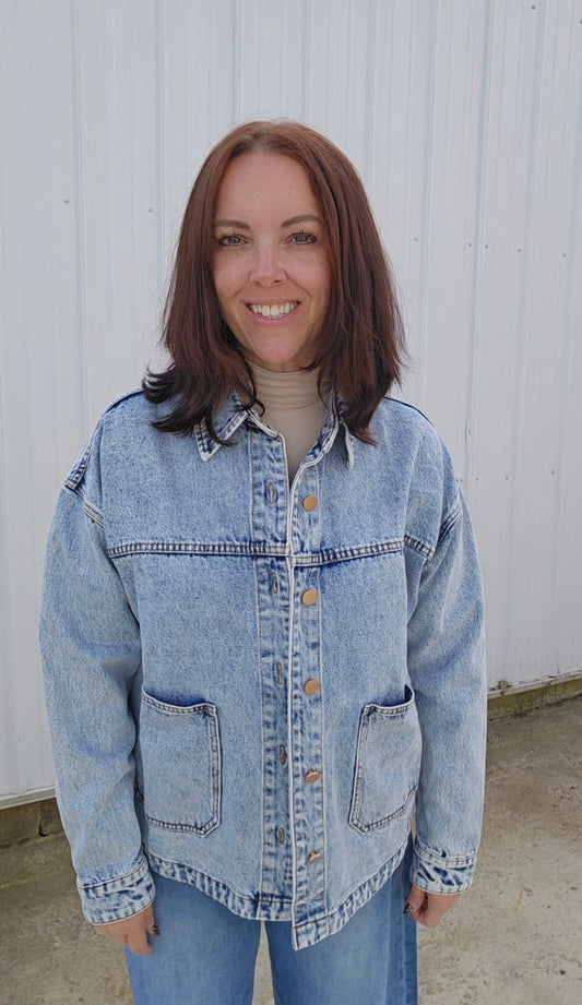 Square Pocket Denim Jacket