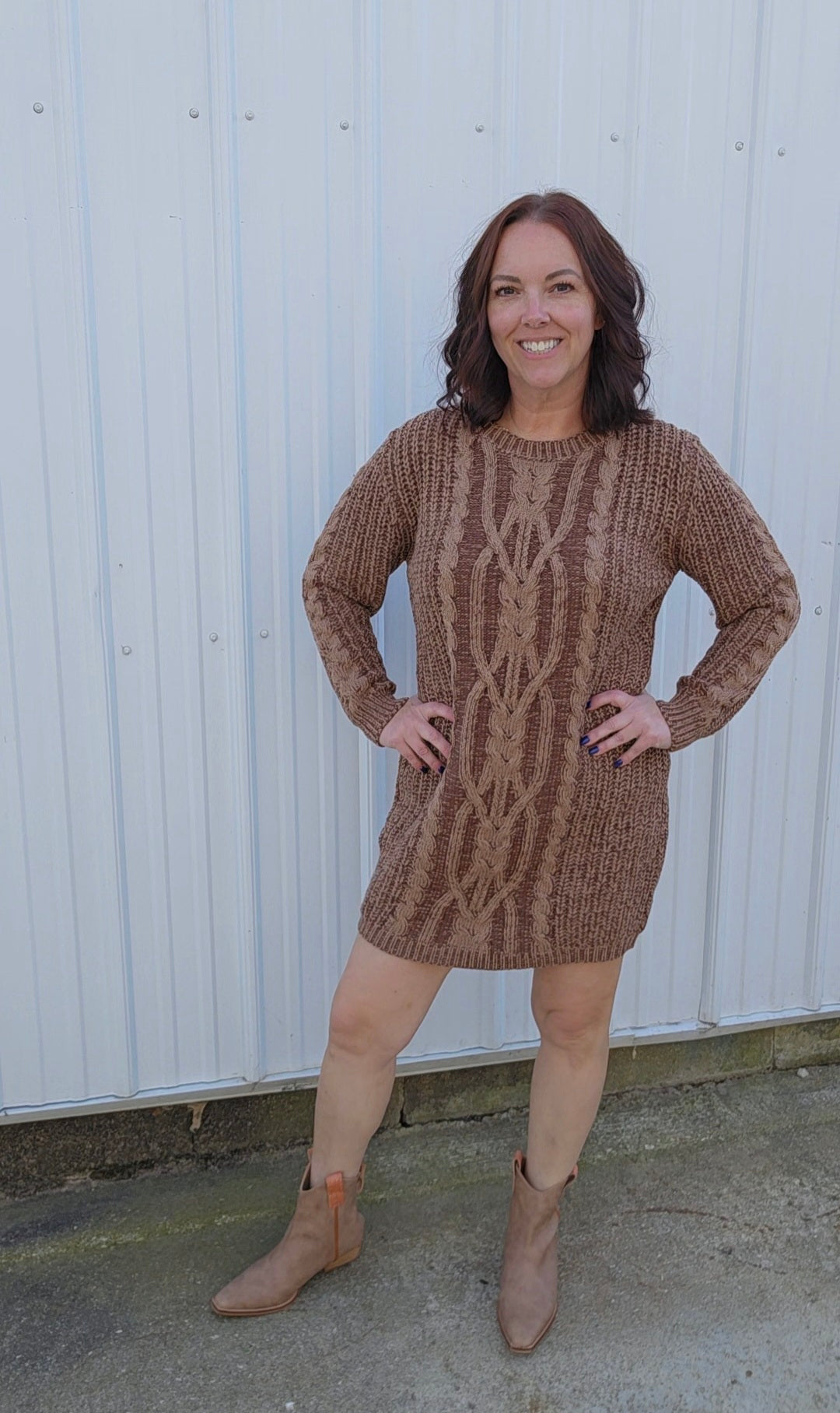 Cable Sweater Dress
