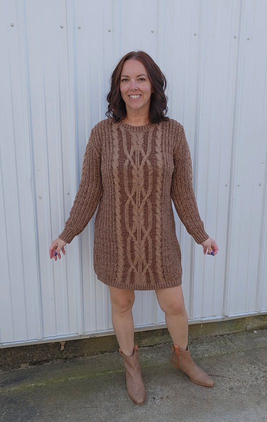 Cable Sweater Dress