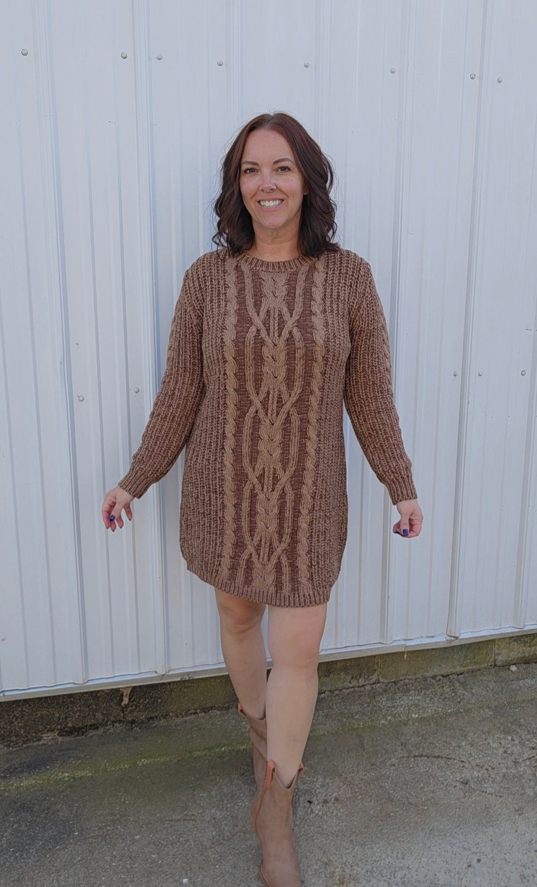 Cable Sweater Dress
