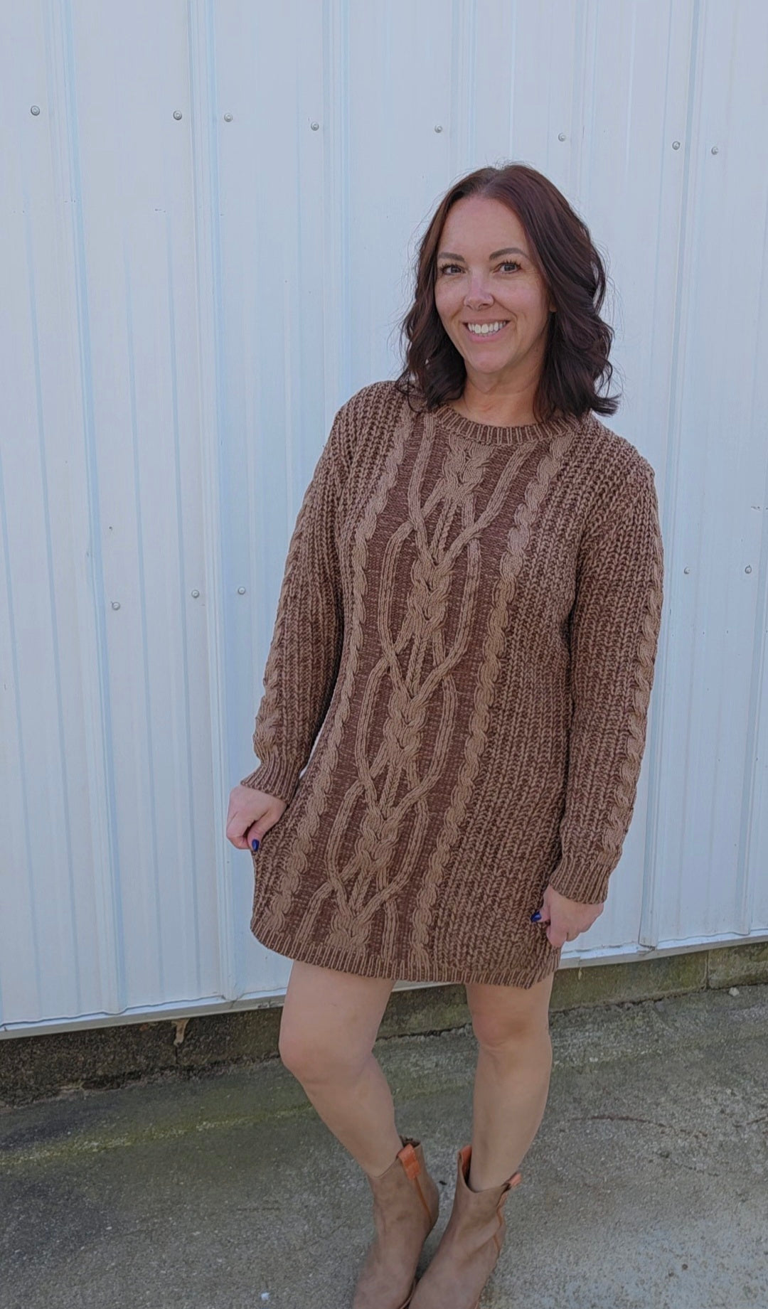 Cable Sweater Dress