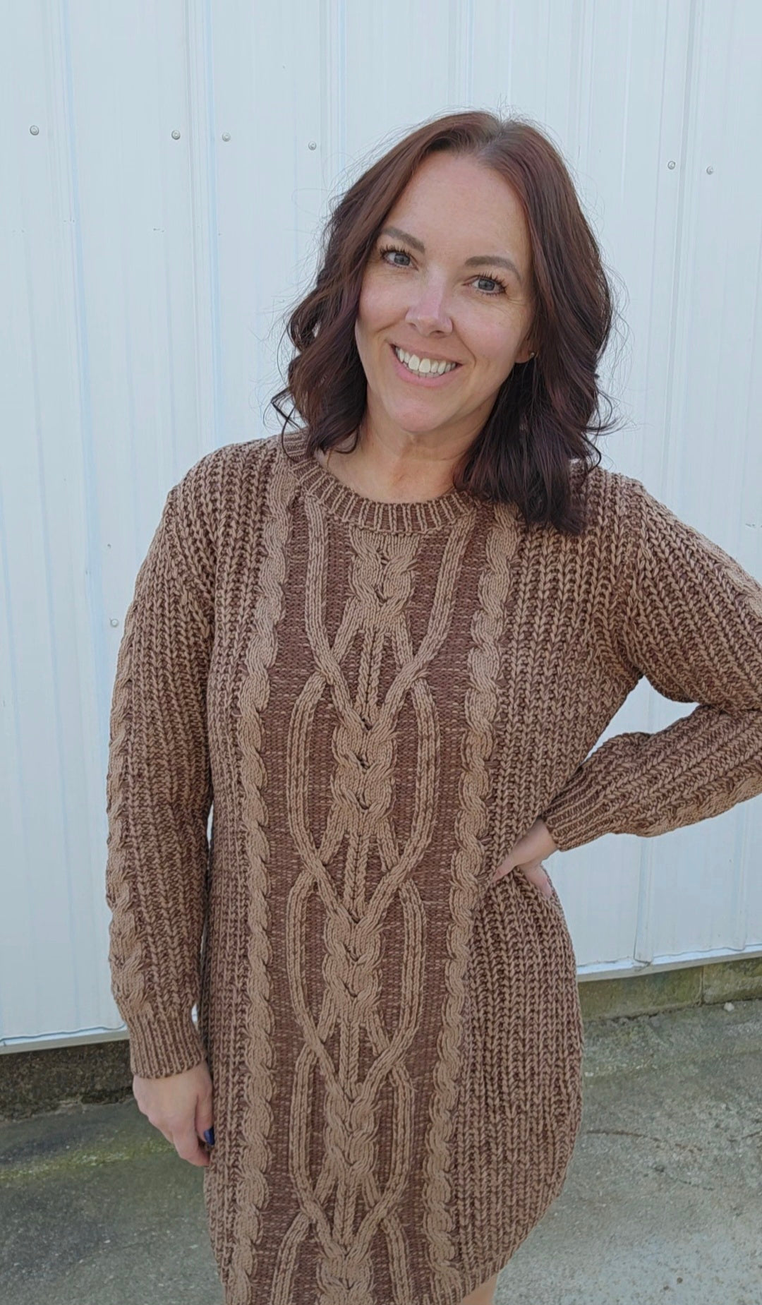 Cable Sweater Dress