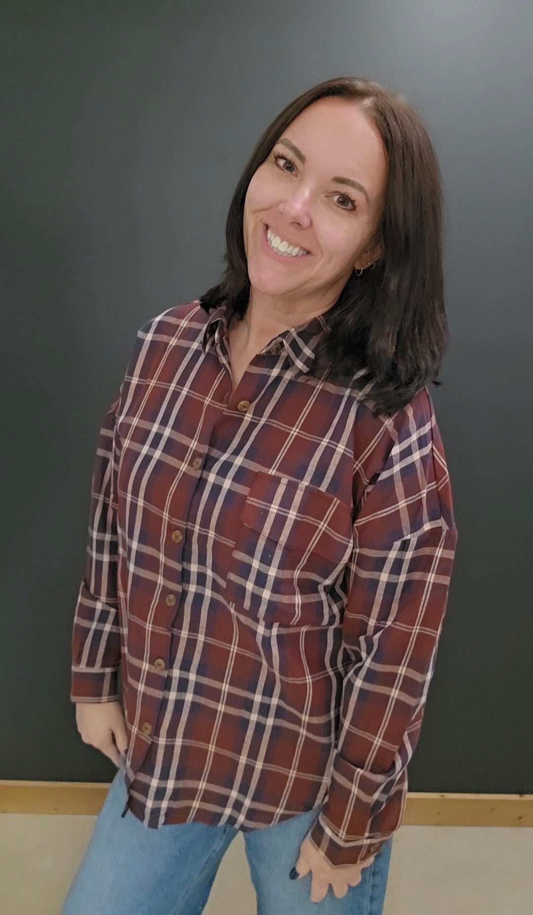 Patsy Plaid Top