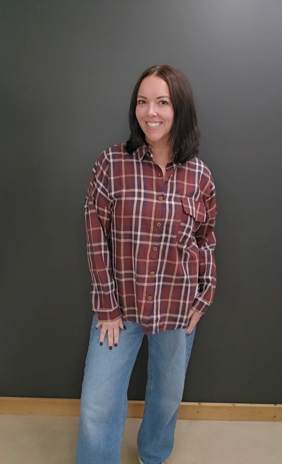 Patsy Plaid Top