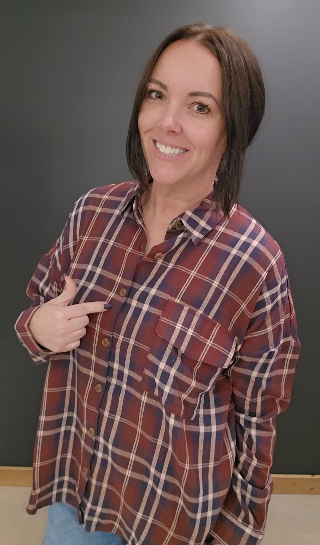 Patsy Plaid Top