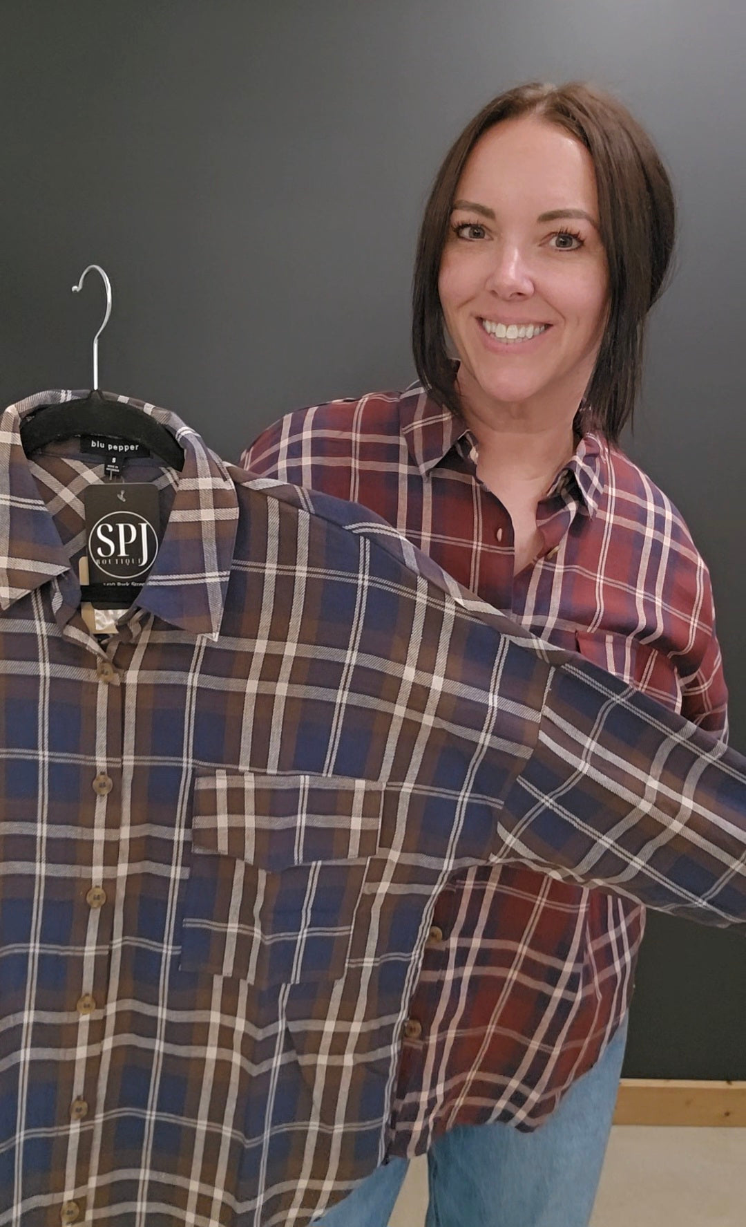 Patsy Plaid Top
