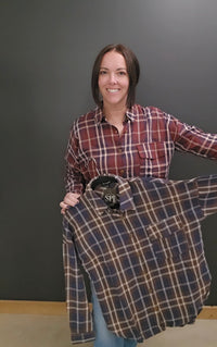 Patsy Plaid Top