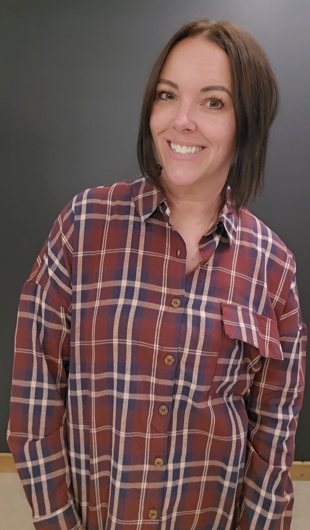 Patsy Plaid Top