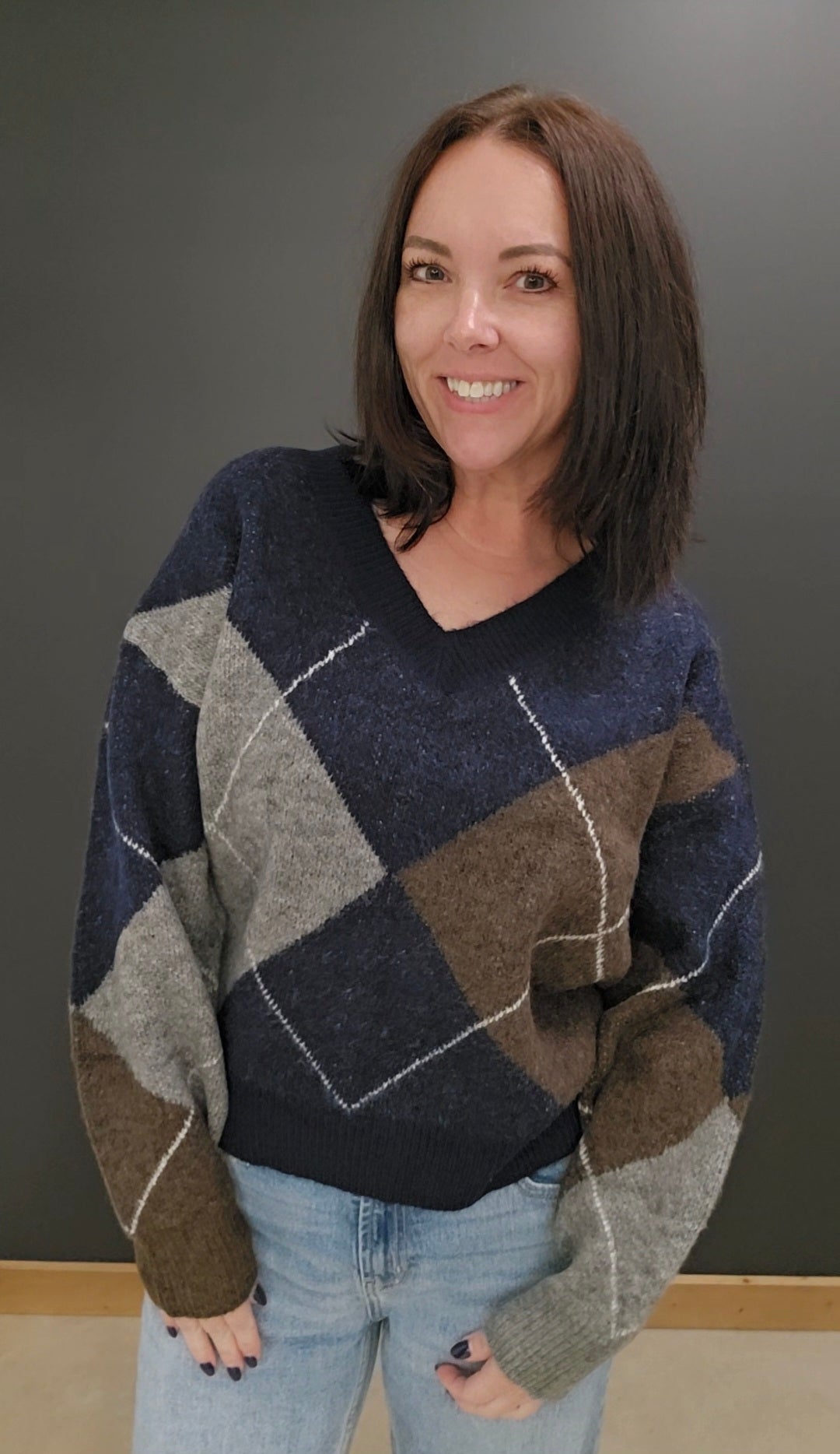 Freya Argyle Sweater