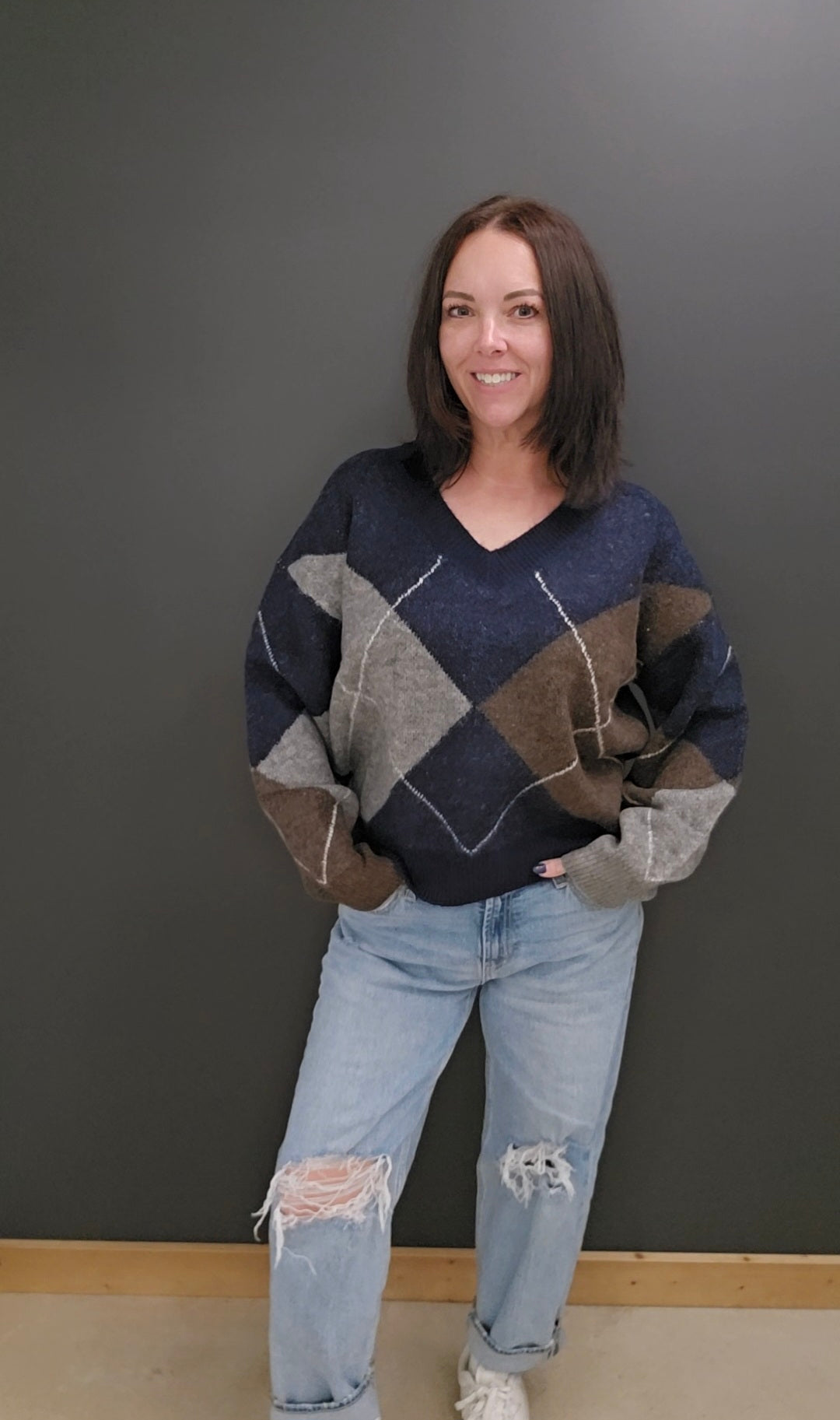 Freya Argyle Sweater