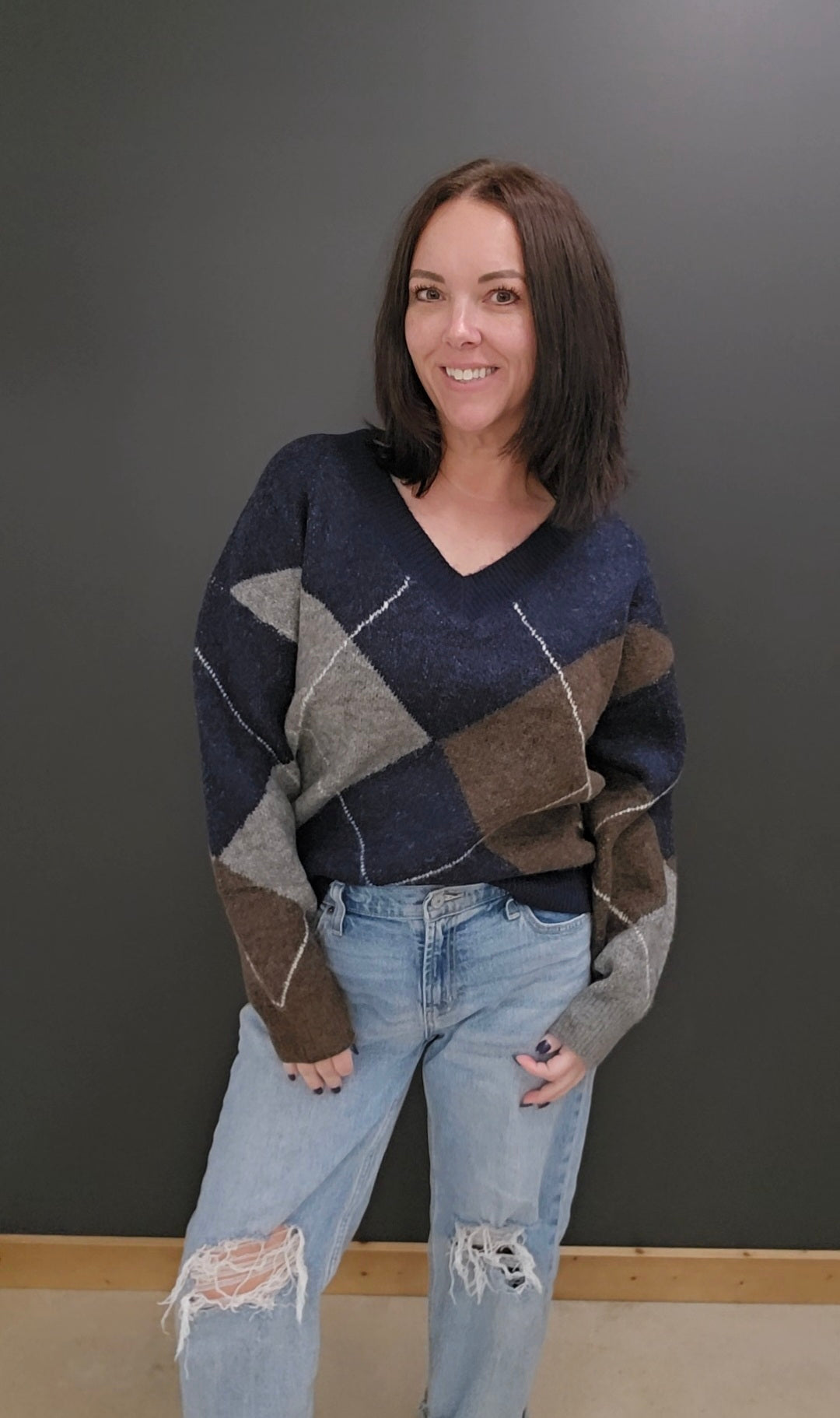 Freya Argyle Sweater