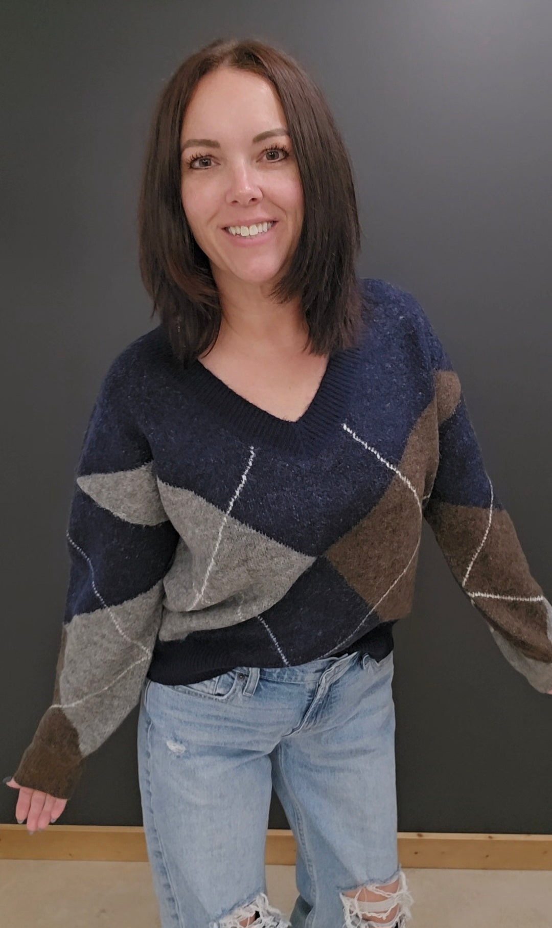 Freya Argyle Sweater