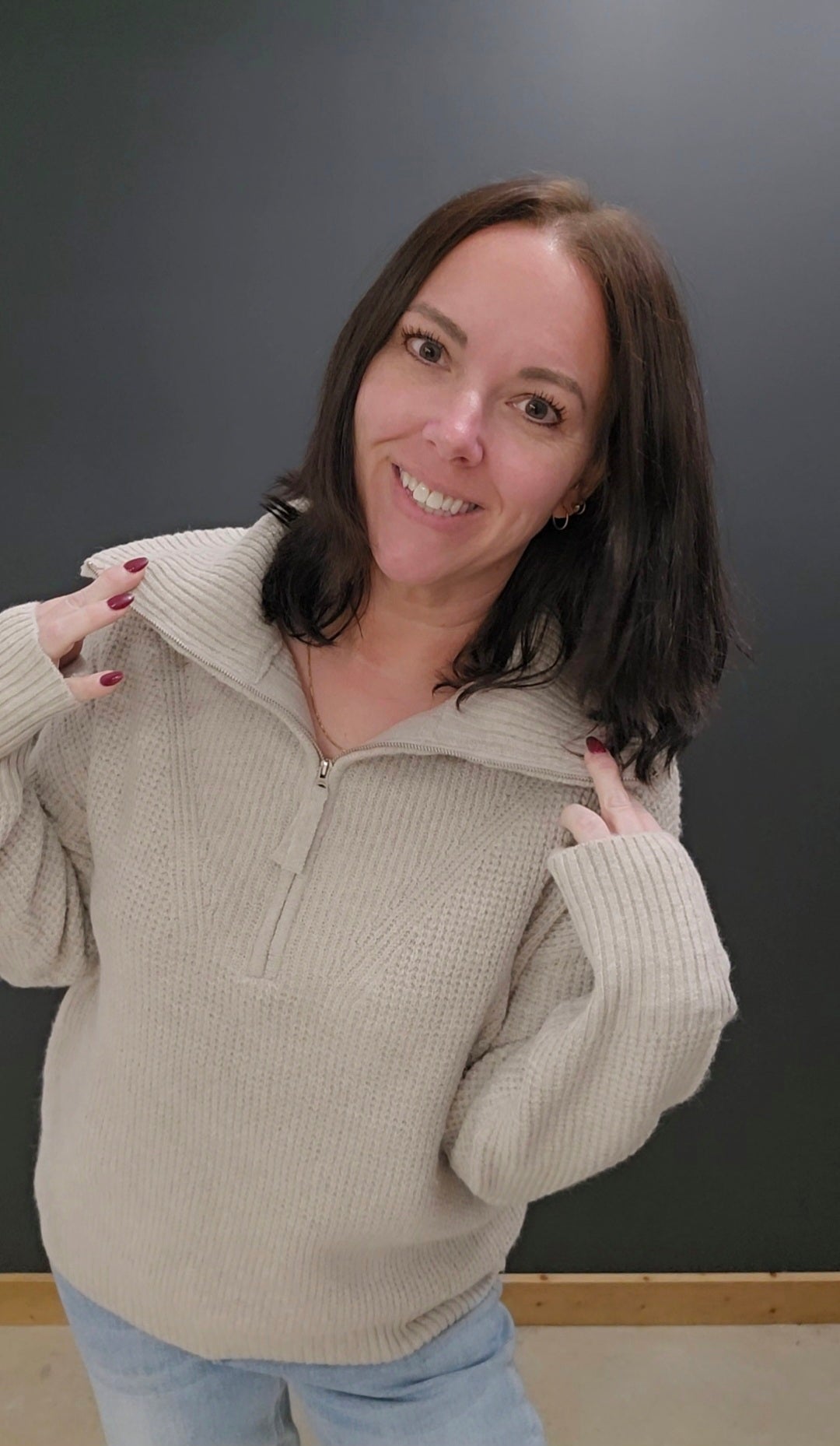 Monica Half Zip Sweater