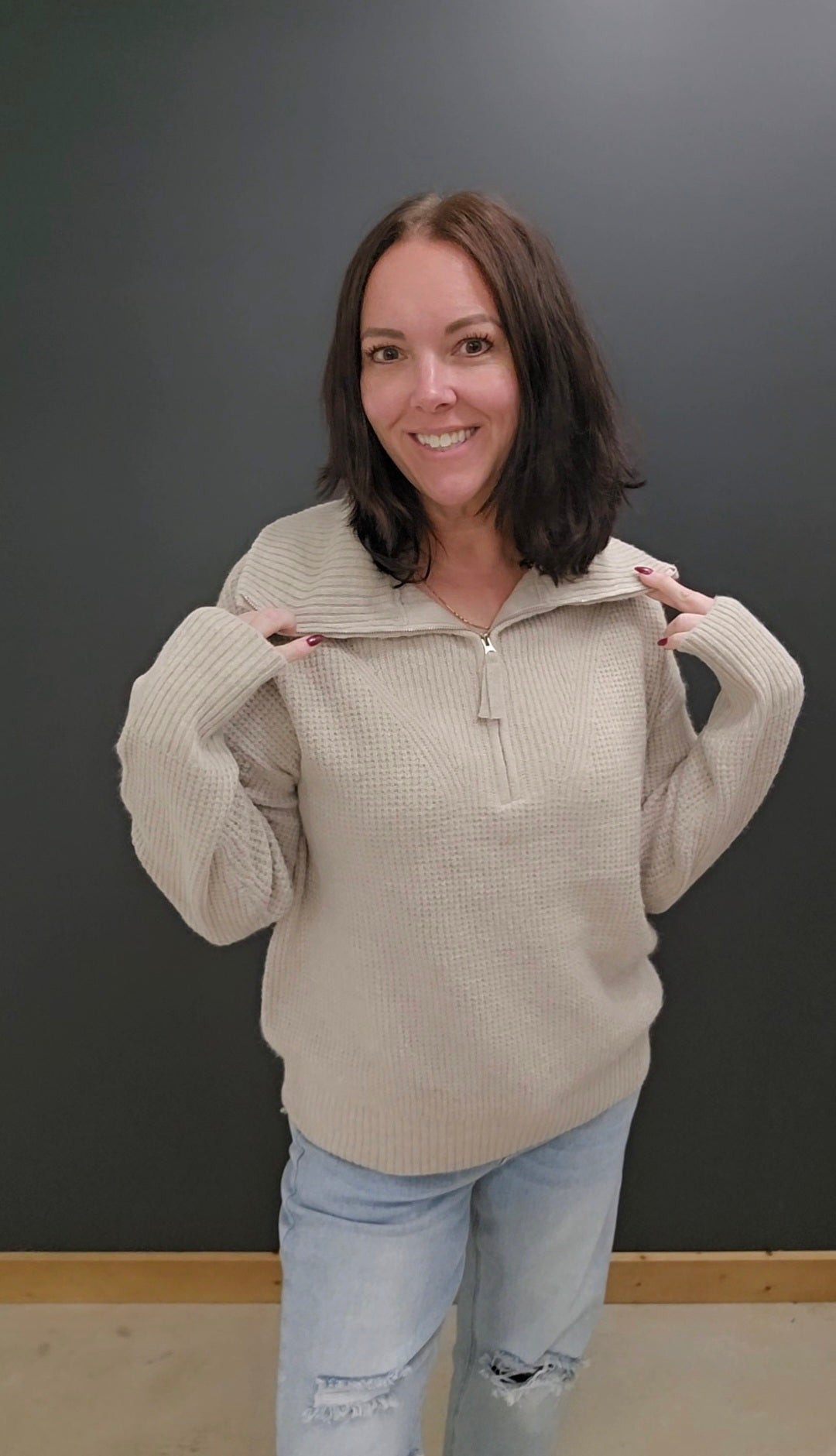 Monica Half Zip Sweater