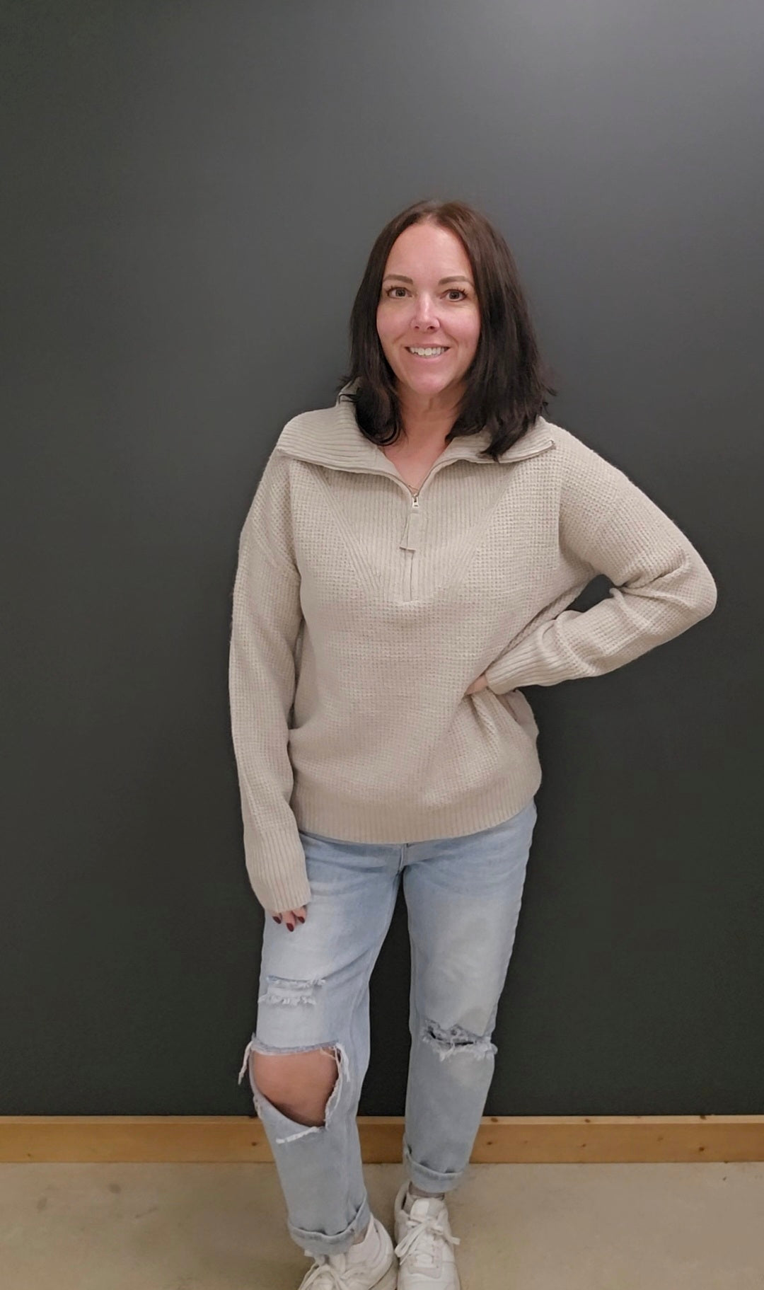 Monica Half Zip Sweater