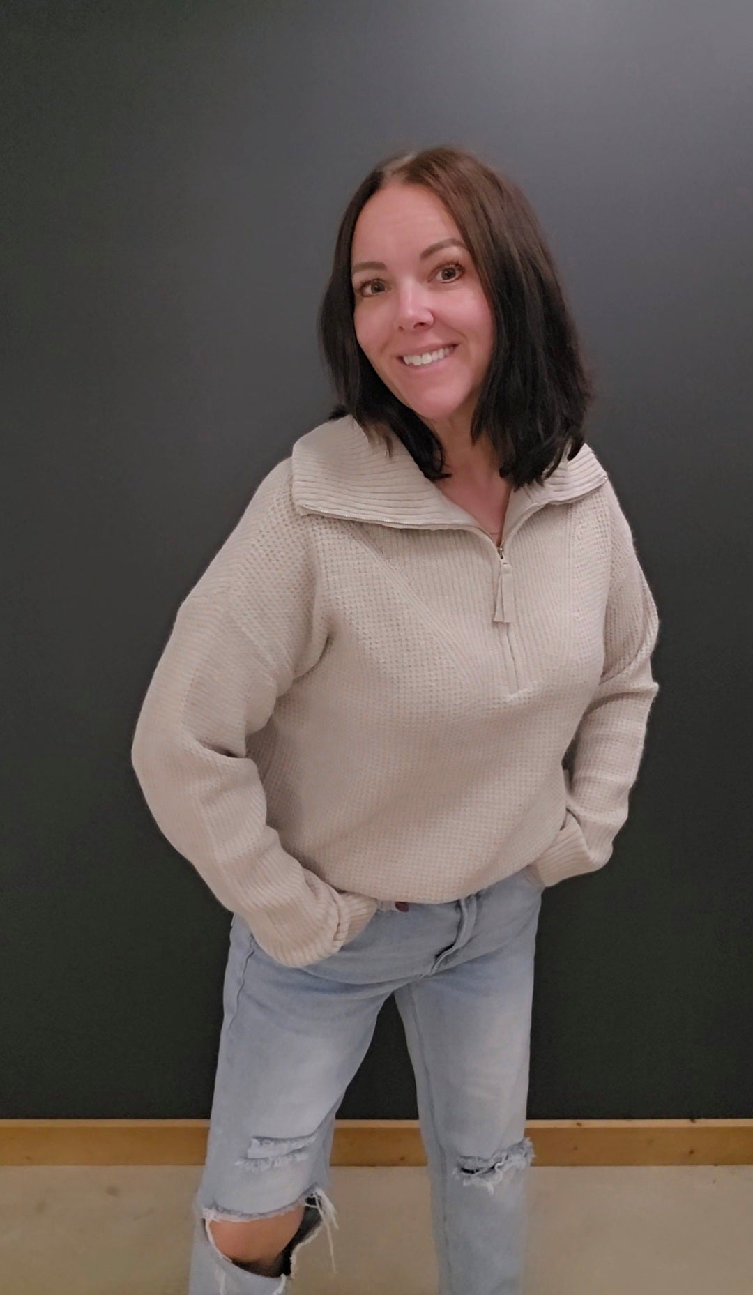 Monica Half Zip Sweater